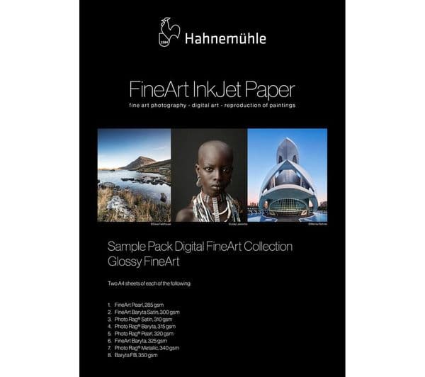 HAHNEMUEHLE Digital FineArt A4 Glossy Photo Paper - 16 Sheets