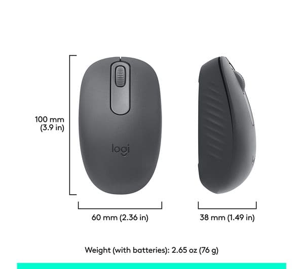 Logitech M196 Wireless Mouse - Graphite - Image 8