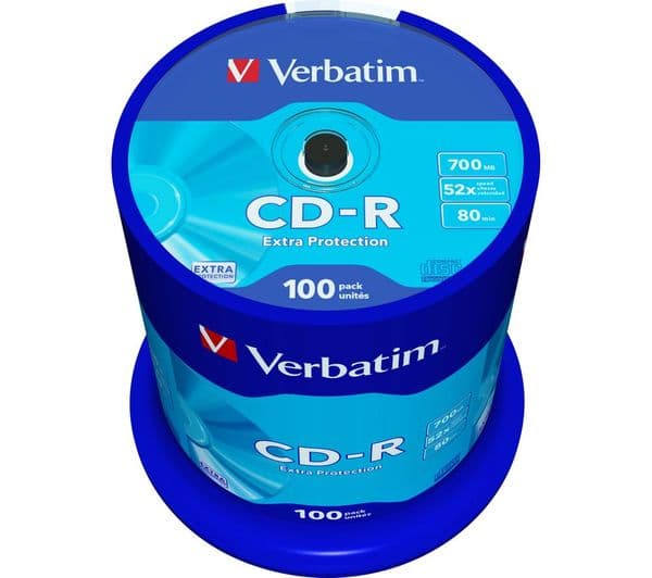 Verbatim 52x CD-R Blank CDs Pack of 100 - Image 5