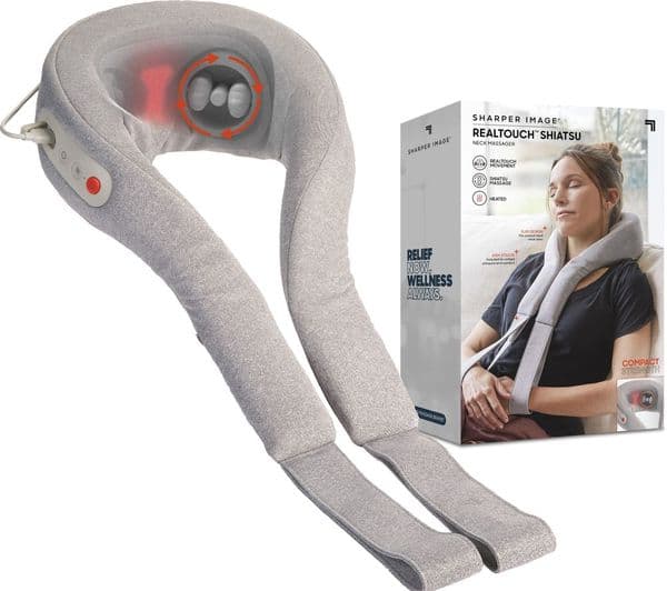 SHARPER IMAGE Realtouch Shiatsu Neck Massager - Grey - Image 6