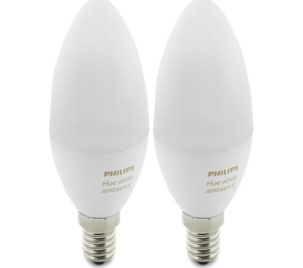 PHILIPS HUE Hue White Ambiance Wireless Bulb Twin Pack - E14 - Image 5