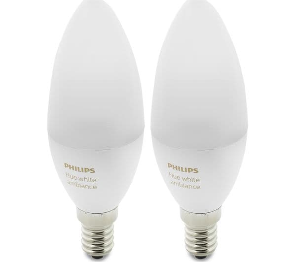PHILIPS HUE Hue White Ambiance Wireless Bulb Twin Pack - E14 - Image 6