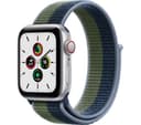 APPLE Watch SE Cellular - Silver Aluminium with Abyss Blue & Moss Green Sports Loop, 40 mm thumbnail 1