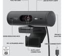 LOGITECH Brio 500 Webcam Graphite thumbnail 7