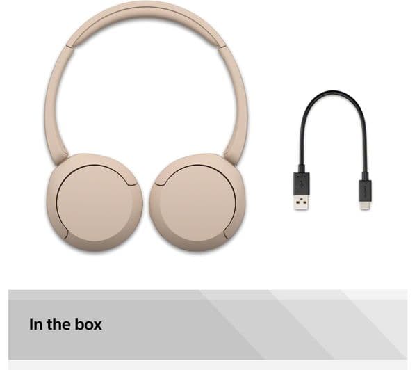 Sony WH-CH520 Headphones Beige - Image 5