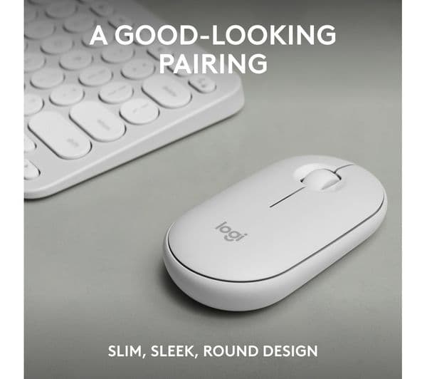 Logitech Pebble 2 MK380 Wireless Keyboard Mouse Set White - Image 2