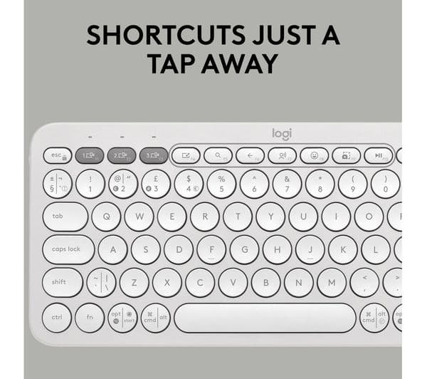 Logitech Pebble 2 MK380 Wireless Keyboard Mouse Set White - Image 5