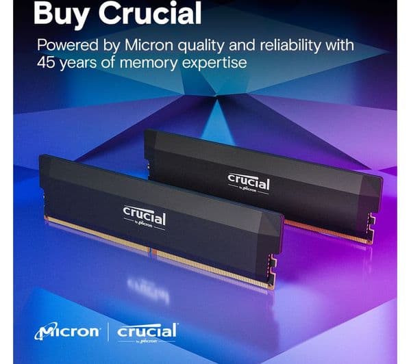 CRUCIAL Pro Overclocking 32 GB 6000 MHz DDR5 Memory Kit - 16 GB x 2 - Black - Image 5