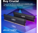 CRUCIAL Pro Overclocking 32 GB 6000 MHz DDR5 Memory Kit - 16 GB x 2 - Black thumbnail 5
