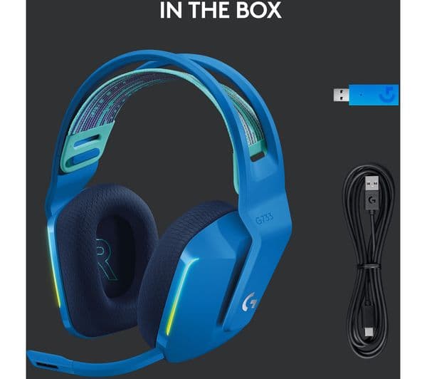 LOGITECH G733 LIGHTSPEED Wireless Gaming Headset - Blue - Image 6