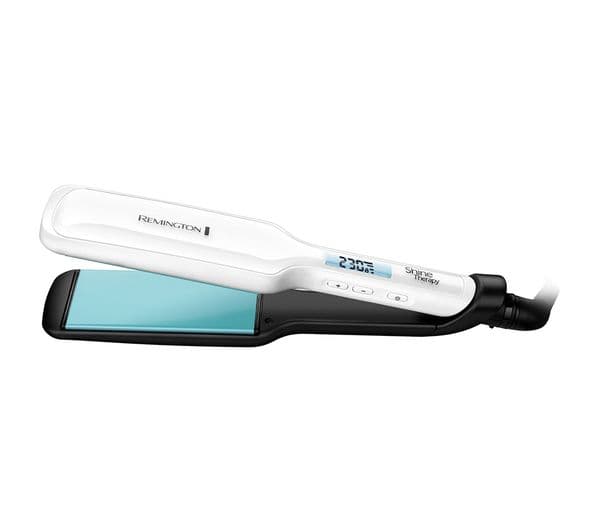 REMINGTON Shine Therapy S8550 Hair Straightener - White & Blue - Image 1