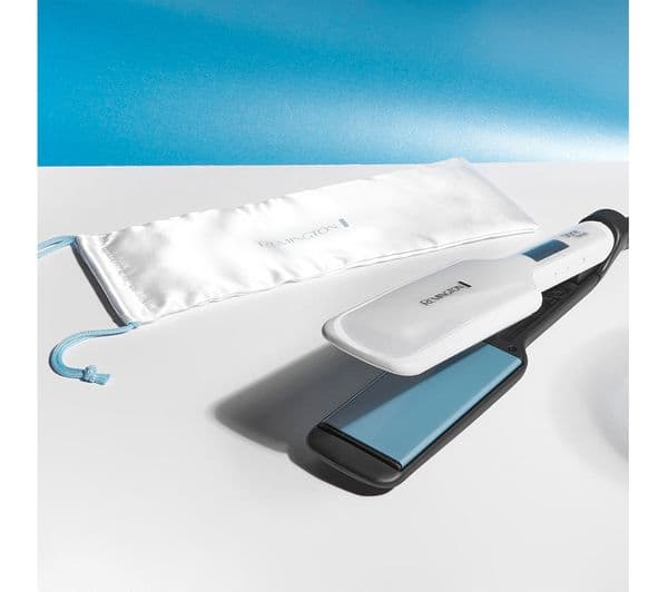 REMINGTON Shine Therapy S8550 Hair Straightener - White & Blue - Image 5