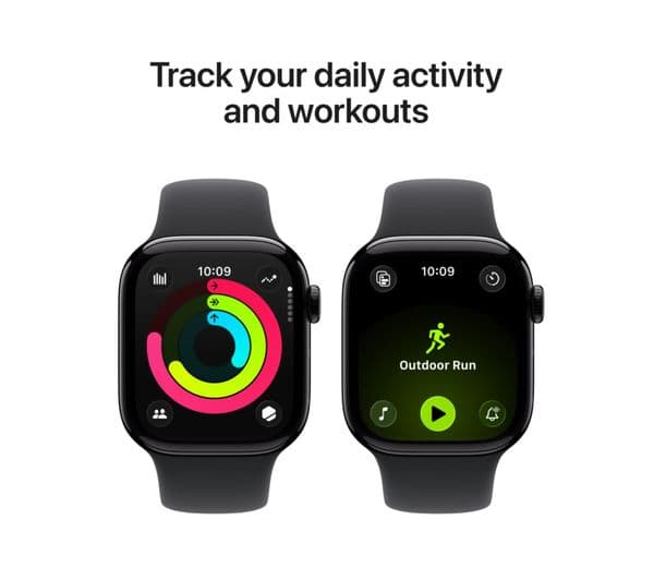 APPLE Watch Series 11 - 42 mm Jet Black Aluminium Case with Black Sport Band, M/L - Image 9