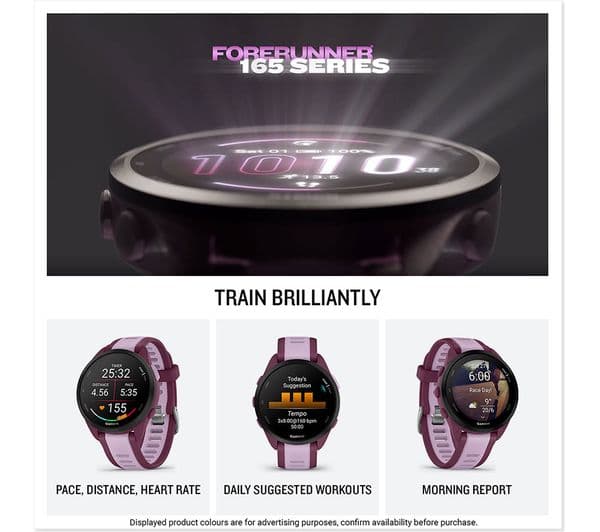 Garmin Forerunner 165 Music Smartwatch 43mm Black/Slate Gray - Image 2