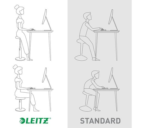 LEITZ Ergo Cosy Sit-Stand Stool - Grey - Image 4