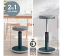 LEITZ Ergo Cosy Sit-Stand Stool - Grey thumbnail 8