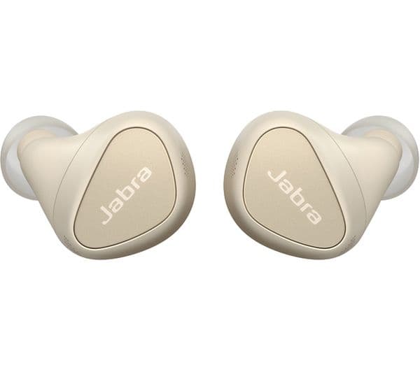 JABRA Elite 5 Wireless Bluetooth Noise-Cancelling Earbuds - Gold Beige - Image 1