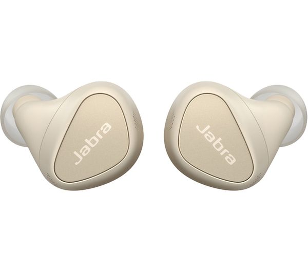 JABRA Elite 5 Wireless Bluetooth Noise-Cancelling Earbuds - Gold Beige thumbnail 1