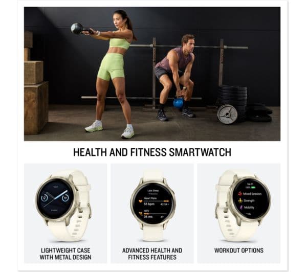 Garmin Venu 4 Smartwatch 41mm Lunar Gold - Image 2