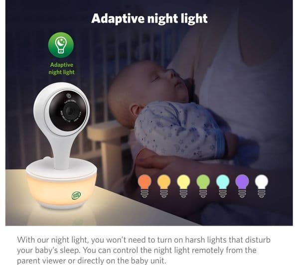LEAPFROG LF815HD 5" Smart Video Baby Monitor - White - Image 5