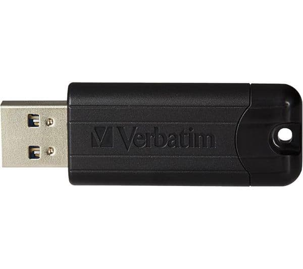 VERBATIM PinStripe 256GB USB 3.2 Black - Image 1