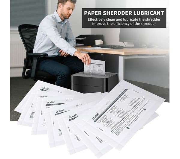 LOGIK Shredder Oil Lubricant Sheets - Pack of 12 - Image 3