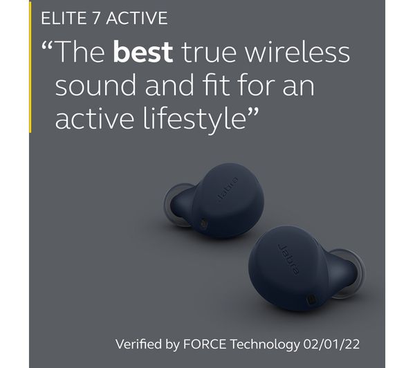 JABRA Elite 7 Active Wireless Bluetooth Noise-Cancelling Earbuds - Navy thumbnail 5