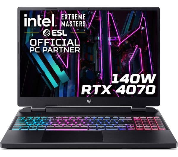 ACER Predator Helios Neo 16" Gaming Laptop - Intel® Core™ i9, RTX 4070, 1TB - Black