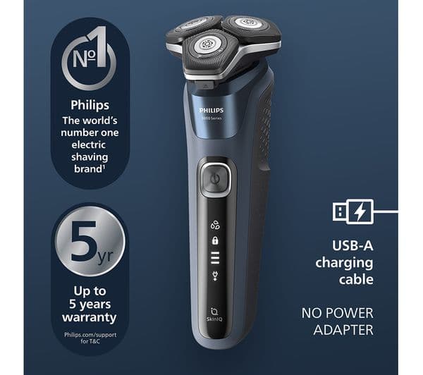 PHILIPS Series 5000 S5885/25 Wet & Dry Rotary Shaver - Carbon Grey - Image 6