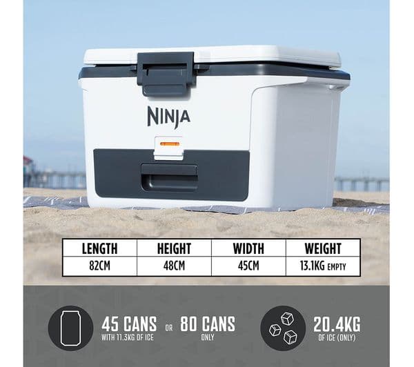 Ninja FB151UKWH FrostVault 47L Hard Cooler with Dry Zone - Cloud White - Image 7