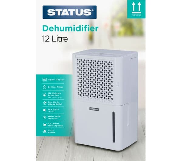 STATUS 12-litre Dehumidifier - White - Image 2