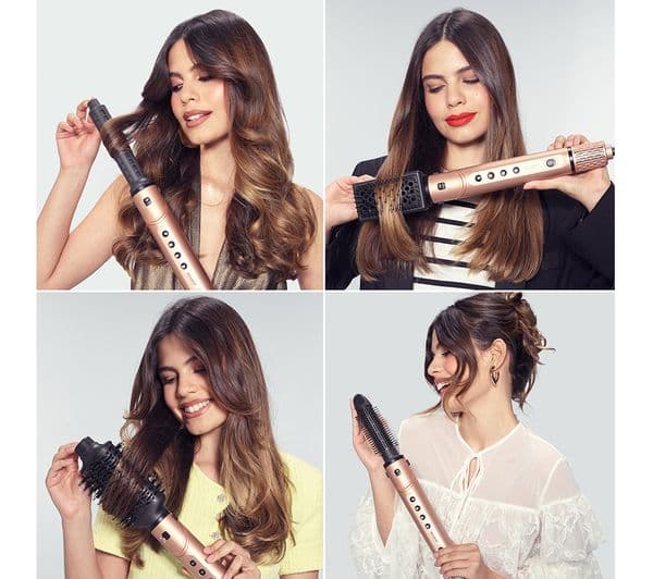 REVAMP Dynamic Radiance Pro Blow Dry 7-in-1 Ionic ​Air Styler - Gold - Image 4
