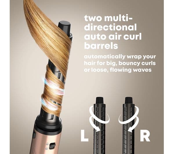 REVAMP Dynamic Radiance Pro Blow Dry 7-in-1 Ionic ​Air Styler - Gold - Image 5