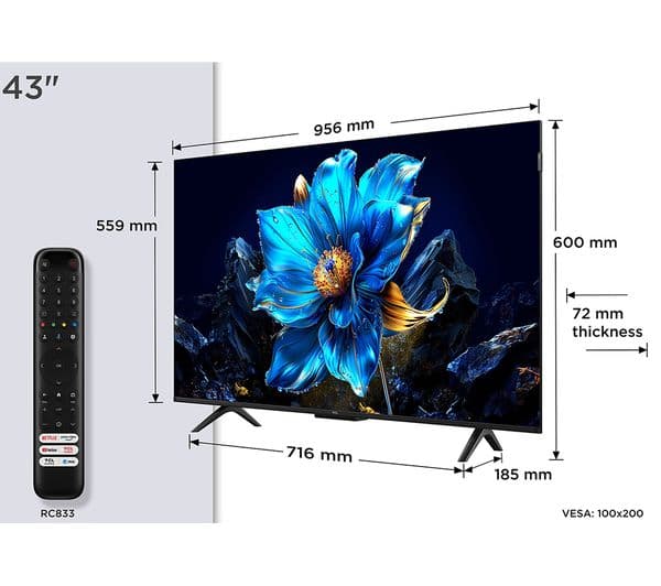 TCL 43P7K 43" 4K TV - Image 2