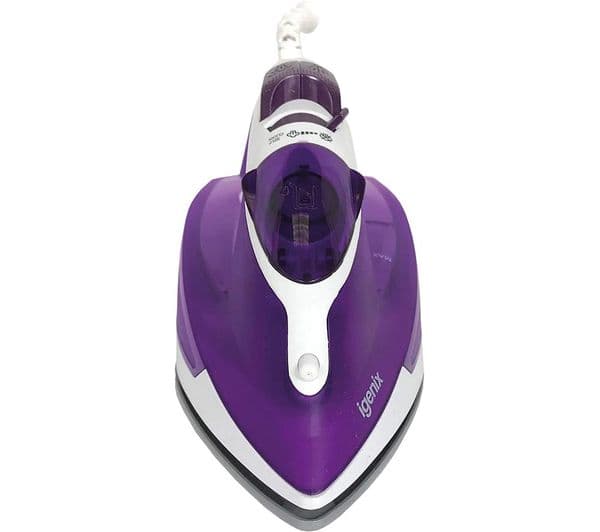 IGENIX PowerSteam IG3122 Steam Iron - White & Purple - Image 2