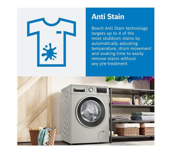BOSCH Series 6 WGG244F9GB i-DOS 9 kg 1400 Spin Washing Machine - White - Image 2