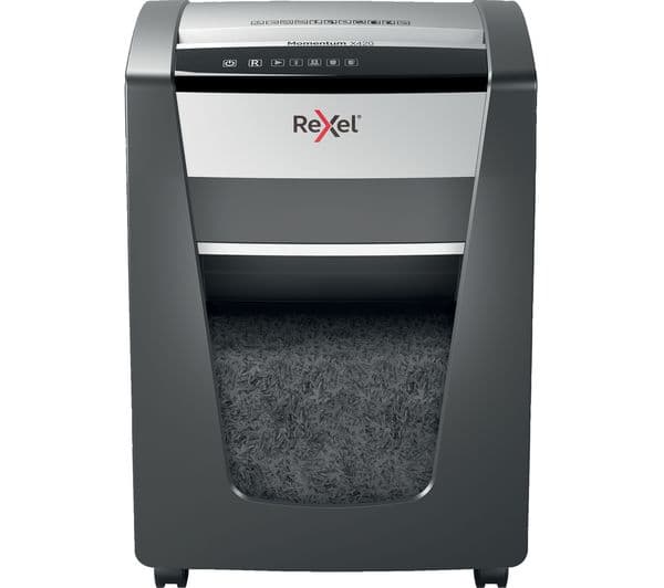 REXEL Momentum X420 Cross Cut Paper Shredder - Image 2