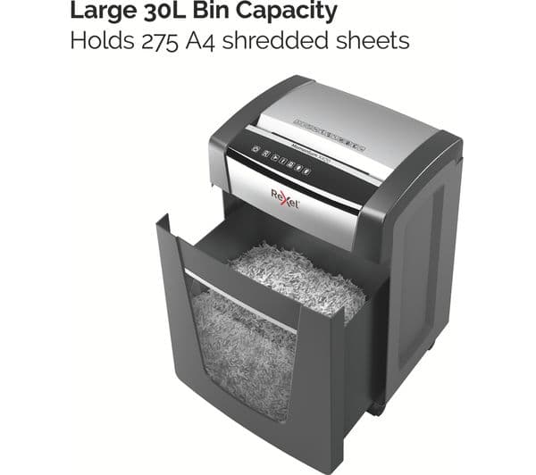 REXEL Momentum X420 Cross Cut Paper Shredder - Image 6