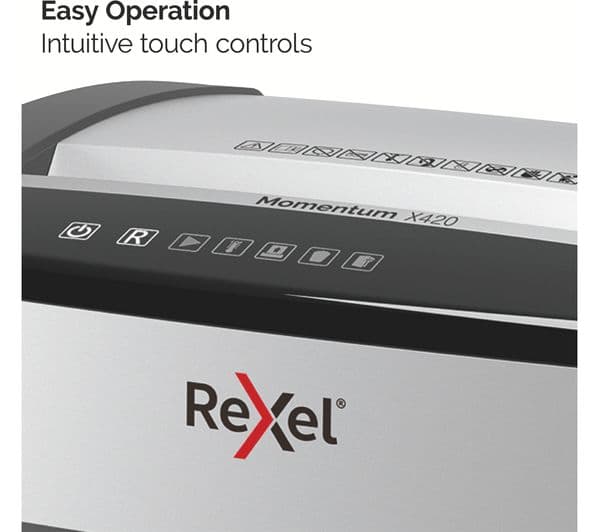 REXEL Momentum X420 Cross Cut Paper Shredder - Image 9