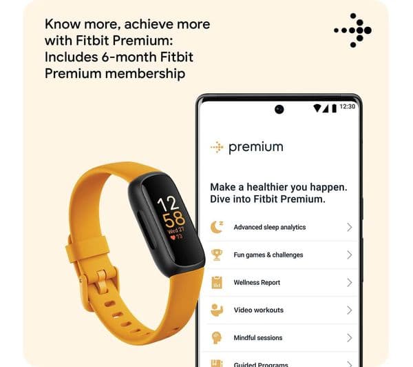 Fitbit Inspire 3 Smartwatch Orange - Image 7