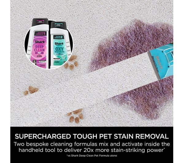 SHARK CarpetXpert HairPro Pet with StainStriker EX300UK Upright Carpet Cleaner - Silver & Fuchsia - Image 5