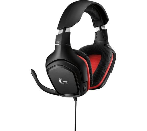 LOGITECH G332 Gaming Headset - Black & Red - Image 10