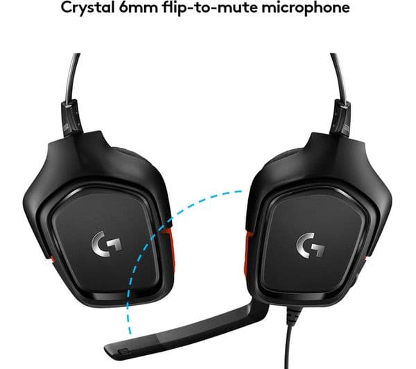 LOGITECH G332 Gaming Headset - Black & Red - Image 4