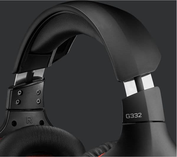 LOGITECH G332 Gaming Headset - Black & Red - Image 8