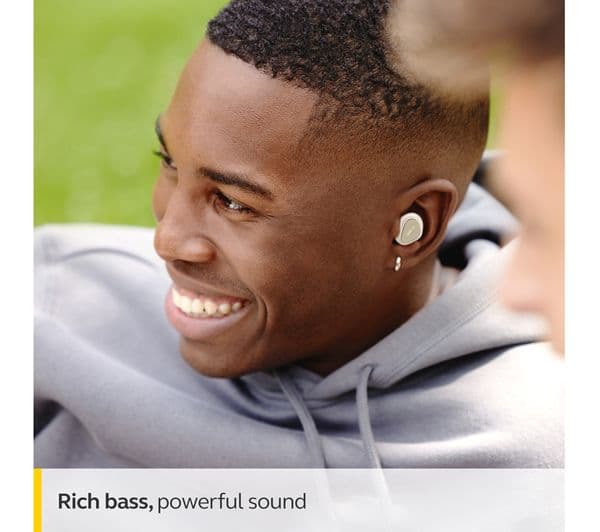 JABRA Elite 3 Wireless Bluetooth Earbuds - Light Beige - Image 4