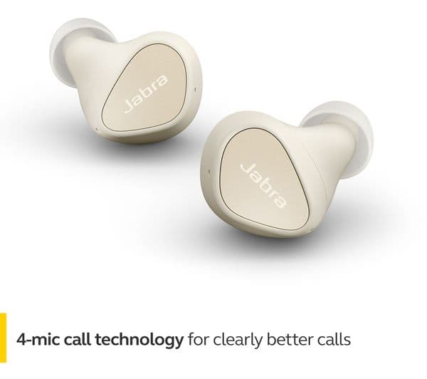 JABRA Elite 3 Wireless Bluetooth Earbuds - Light Beige - Image 5