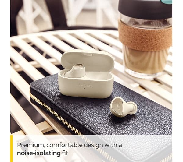 JABRA Elite 3 Wireless Bluetooth Earbuds - Light Beige - Image 6