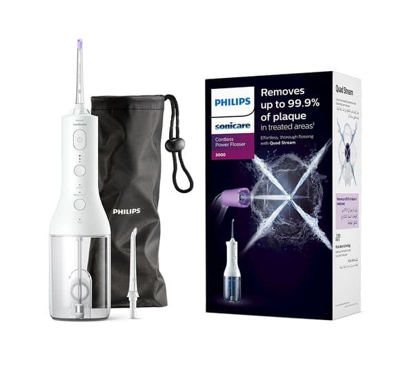 PHILIPS Sonicare 3000 Series HX3826/31 Cordless Power Flosser - White