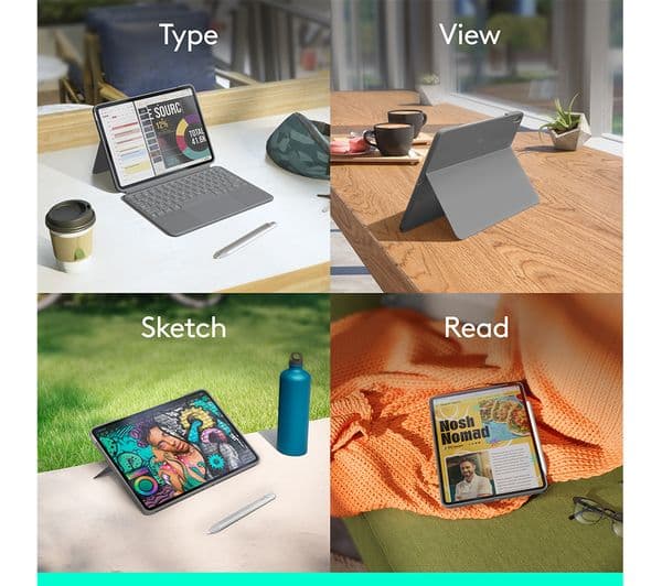 Logitech Combo Touch iPad Air 11" Grey - Image 8
