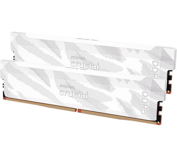 CRUCIAL Pro Overclocking 32 GB 6400 MHz DDR5 Memory Kit - 16 GB x 2, White - Image 1